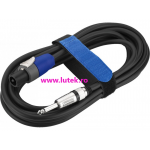 Cablu boxe cu mufa spekon si jack mono 6,3 mm (SJ-5m) - www.lutek.ro